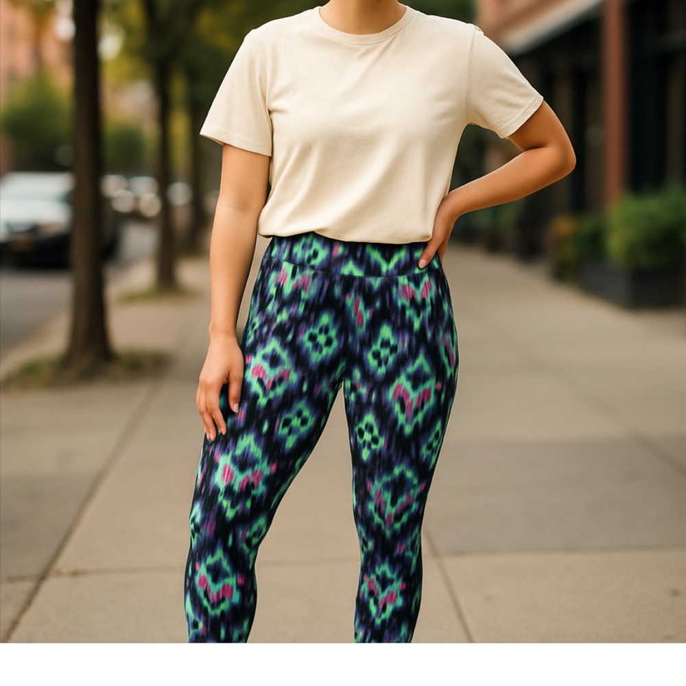 Balance Collection Athletic Pant Women Small CROP Capri Leggings Yoga Pocket